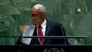 Haiti Devlet Başkanı Ariel Henry, Birleşmiş Milletler’de açıklamalarını yaptığı esnada
