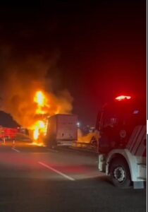 DÜZCE (AA) – Anadolu Otoyolu'nun Düzce kesiminde seyir halindeki tırda