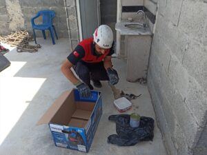 ŞANLIURFA (AA) – Şanlıurfa'nın merkez Eyyübiye ilçesinde bir evin havalandırma