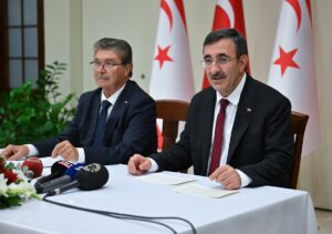 LEFKOŞA (AA) – Cumhurbaşkanı Yardımcısı Cevdet Yılmaz ve KKTC Başbakanı