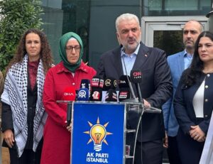 İSTANBUL (AA) – AK Parti İstanbul İl Başkanlığında, İsrail'in Gazze'ye