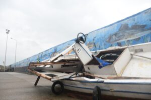 DÜZCE (AA) – Düzce'nin Akçakoca ilçesinde kuvvetli rüzgarın etkisiyle mendireği