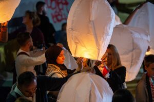 PODGORİTSA (AA) – Karadağ'ın başkenti Podgoritsa'da, İsrail'in Gazze'de bir yıldır