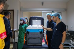 BİNGÖL (AA) – Bingöl'de hafif ticari aracın sepetli motosiklete çarpması