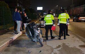 BURSA (AA) – Bursa'nın İnegöl ilçesinde otomobil ile çarpışan motosikletin