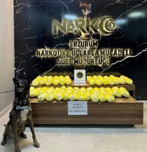 ERZURUM (AA) – Erzurum'da ele geçirilen 80 kilo 450 gram