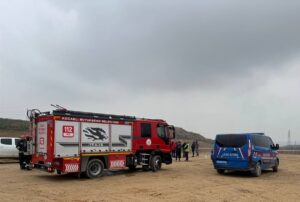 KOCAELİ (AA) – Kocaeli'nin Gebze ilçesinde hafriyat döküm sahasında meydana