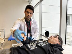 DÜZCE (AA) – Akraba ziyareti için gittiği Almanya'da felç geçiren