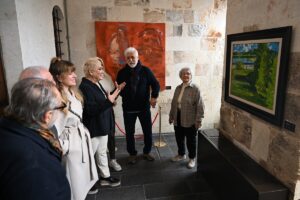 GAZİANTEP (AA) – Gaziantep Kalesi yakınındaki tarihi Hışvahan'da, 17 sanatçının