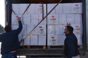 KİLİS (AA) – Kilis'ten, Suriye'deki ihtiyaç sahiplerine 4 tır insani