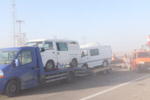 KONYA (AA) – Konya'da 8 aracın karıştığı zincirleme trafik kazasında