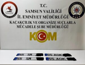 SAMSUN (AA) – Samsun'un merkez Tekkeköy ilçesinde düzenlenen sahte plaka