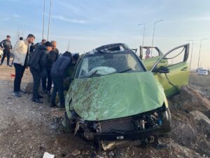 - Kaza anı bir iş yerinin güvenlik kamerasınca kaydedildi