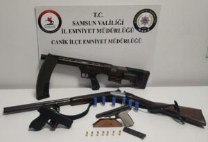 SAMSUN (AA) – Samsun'un merkez Canik ilçesinde düğünde havaya ateş