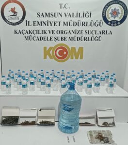 SAMSUN (AA) – Samsun'da düzenlenen operasyonda 40,5 litre sahte içki