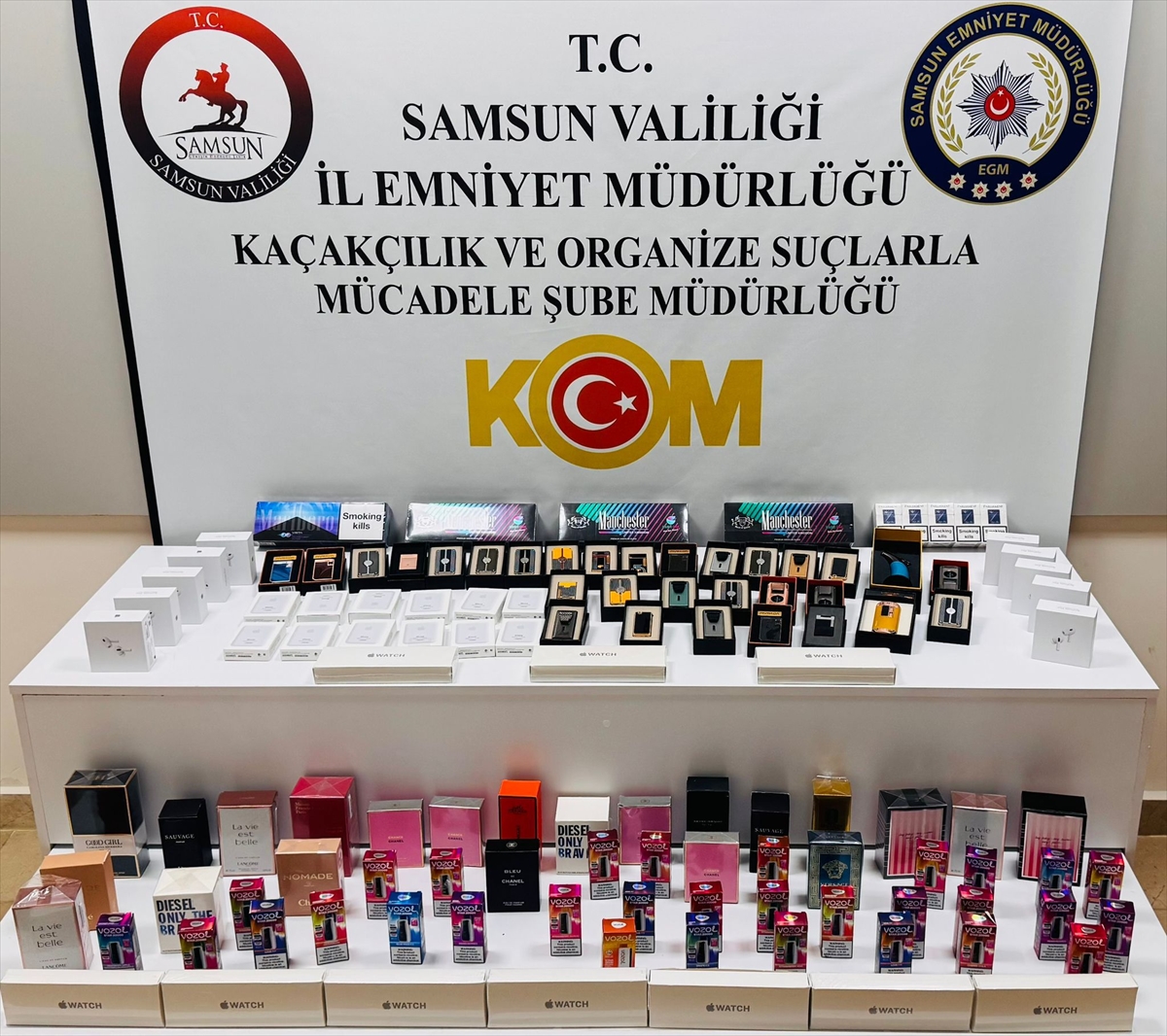 SAMSUN (AA) – Samsun'un Atakum ve İlkadım ilçelerinde düzenlenen kaçakçılık