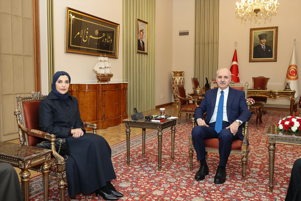 TBMM Başkanı Kurtulmuş, Katar Ulusal İnsan Hakları Komitesi Başkanı Al Attiyah'ı kabul etti