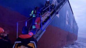 TEKİRDAĞ (AA) – Tekirdağ'ın Şarköy ilçesi açıklarında bir gemide merdivenden