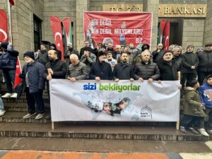 TRABZON (AA) – Trabzon'da Özgür Aksa Trabzon Platformu üyeleri Filistin'e