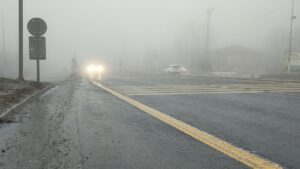 BOLU/DÜZCE (AA) – D-100 kara yolunun Bolu Dağı kesiminde sis