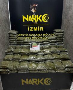 İZMİR (AA) – İzmir'in Bayraklı ilçesinde 102 kilo 50 gram