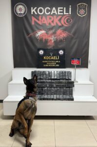 KOCAELİ (AA) – Kocaeli'de cipin tamponuna gizlenmiş 34 kilo 350