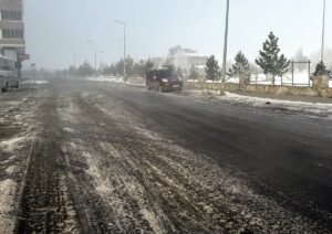 ARDAHAN (AA) – Ardahan'da soğuk havanın etkisiyle sis ve kırağı