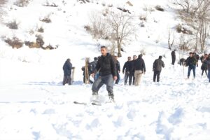 HAKKARİ (AA) – Hakkari'nin Şemdinli ilçesi Kayalar köyünde tahtadan yaptıkları