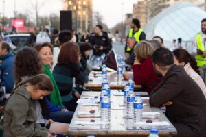 EİNDHOVEN (AA) – Hollanda’nın Eindhoven kentinde, Gazze ve Filistin’e destek
