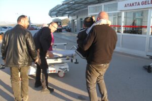 KONYA (AA) – Konya'nın Beyşehir ilçesinde, sahipsiz köpekten kaçarken düşen