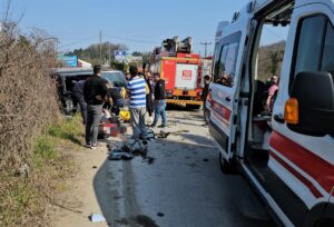 SAKARYA (AA) – Sakarya'nın Sapanca ilçesinde otomobil ile hafif ticari