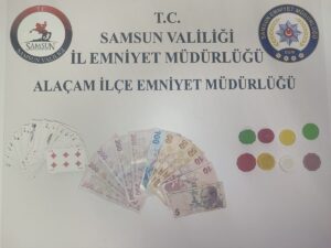 SAMSUN (AA) – Samsun'un Alaçam ilçesinde dernekte kumar oynayan 4