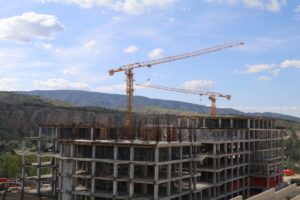 ÇANKIRI (AA) – Çankırı'da yapımı süren devlet hastanesi inşaatındaki vinçten