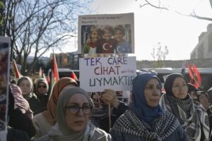 ANKARA (AA) – Ankara Filistin Dayanışma Platformu (ANFİDAP) üyeleri, İsrail'in