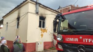 İZMİR (AA) – İzmir'in Ödemiş ilçesinde bir evde çıkan yangın