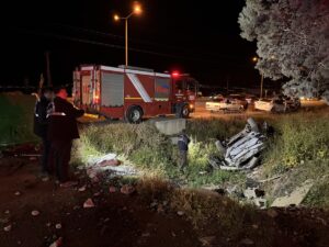 KAHRAMANMARAŞ (AA) – Kahramanmaraş'ın Onikişubat ilçesinde otomobilin takla atması sonucu