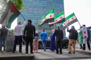 NEW YORK (AA) – Yeni Suriye bayrağı, New York'taki Birleşmiş