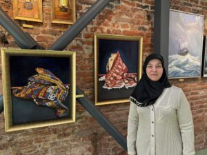 İSTANBUL (AA) – Ressam Gülşah Adaş'ın yağlı boya eserlerinin sergilendiği