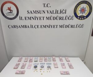SAMSUN (AA) – Samsun'un Çarşamba ilçesinde kuyumculara sahte altın satmaya