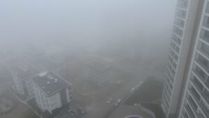 SAMSUN (AA) – Samsun'da yoğun sis nedeniyle görüş mesafesi yer