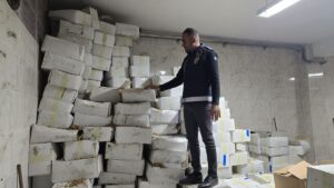 ŞANLIURFA (AA) – Şanlıurfa'da baklava üretiminde kullanılmak üzere hazırlanan 11