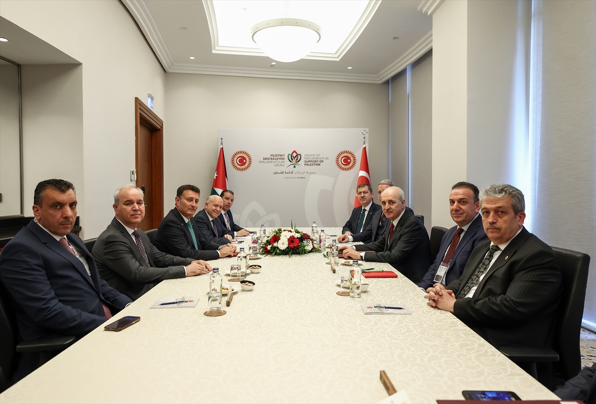 TBMM Başkanı Kurtulmuş, İstanbul'da Ürdün Temsilciler Meclisi Başkanı Safadi ile görüştü