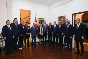 BİŞKEK (AA) – TBMM Başkanı Numan Kurtulmuş, Türkiye'nin Bişkek Büyükelçiliğine