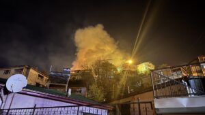 ZONGULDAK (AA) – Zonguldak'ta iki katlı binada çıkan yangında 1