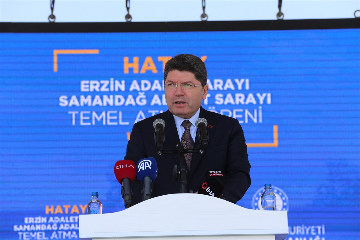 Adalet Bakanı Tunç, Hatay'da adalet sarayı temel atma töreninde konuştu:
