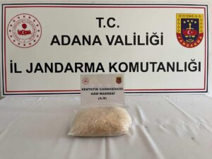ADANA (AA) – Adana'da 1,5 kilogram sentetik uyuşturucu ele geçirilen
