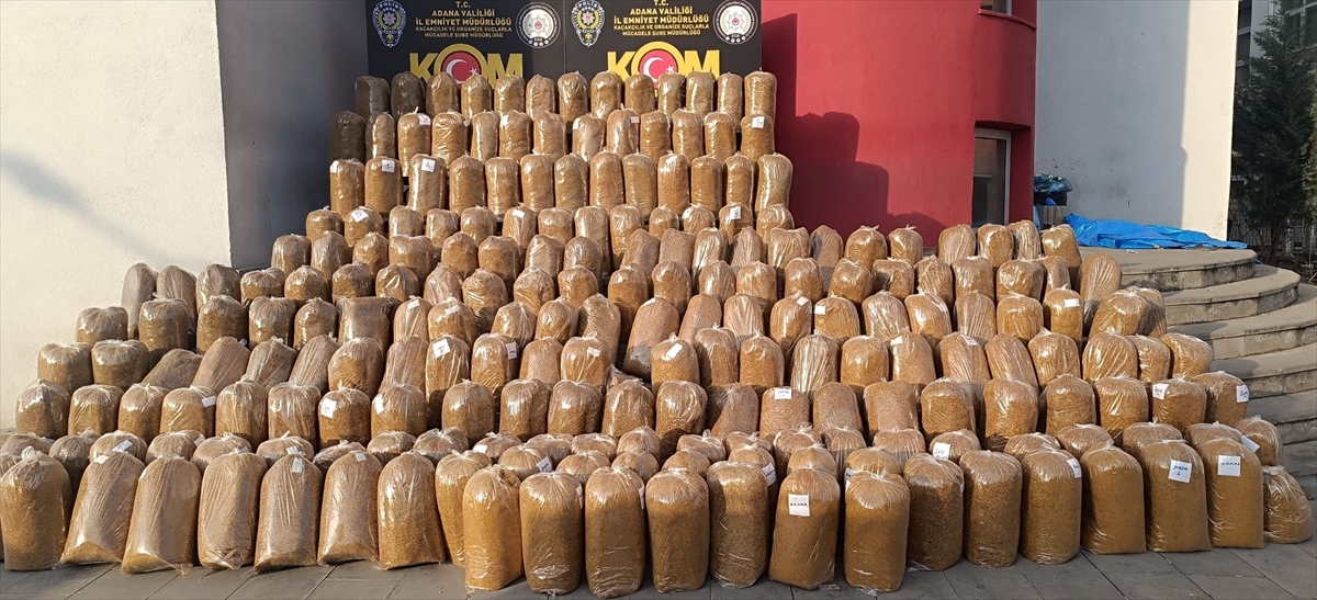 Adana'da 2 ton kaçak tütün ele geçirildi, 6 kişi gözaltına alındı