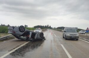 ADANA (AA) – Adana'nın Kozan ilçesinde otomobilin takla atması sonucu