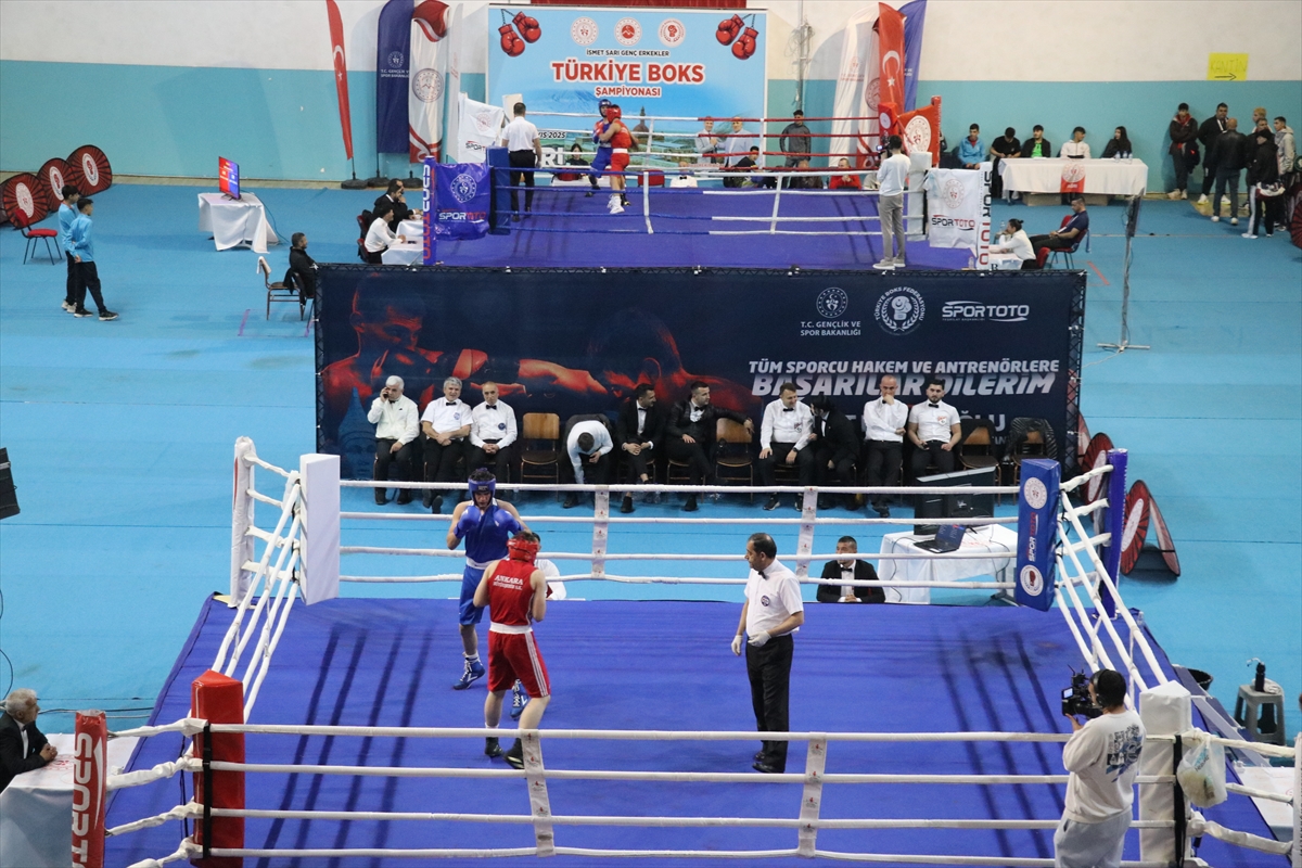 Ağrı'da Genç Erkekler Türkiye Ferdi Boks Şampiyonası devam ediyor