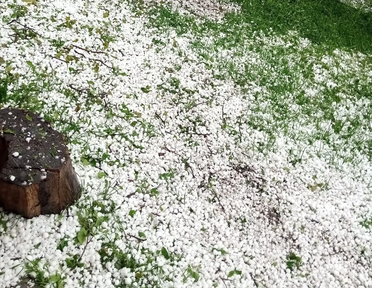 Ardahan'da dolu ve sağanak etkili oldu
